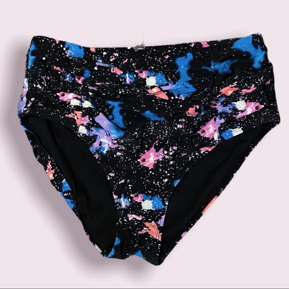 Black full brief, Galaxy print. SZ XXL